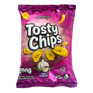 PLATANITOS SABOR A AJO TOSTY CHIPS 80 GR