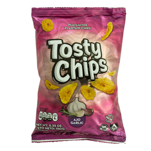 PLATANITOS SABOR A AJO TOSTY CHIPS 150 GR