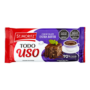 CHOCOLATE EXTRA BITTER TODO USO 70% ST MORITZ 100 GR