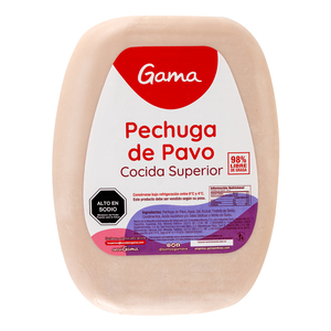 PECHUGA DE PAVO COCIDA GAMA 300 GR