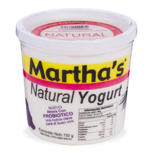 YOGURT NATURAL MARTHA'S 750 GR