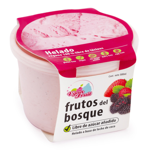 HELADO FRUTOS DEL BOSQUE VEGAN FRUIT 500 CC