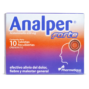 ACETAMINOFEN ANALPER FORTE 650 mg X 10 TABLETAS