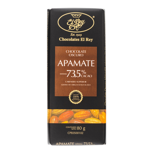 CHOCOLATE OSCURO APAMATE 73,5% EL REY 80 GR