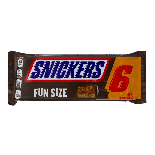CHOCOLATE SNICKERS 6 FUN SIZE BARS 96,4 GR