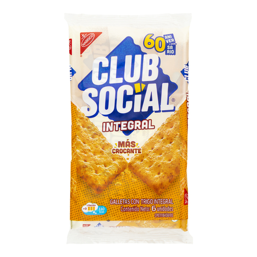 GALLETA INTEGRAL CLUB SOCIAL 6 SOBRES 156 GR