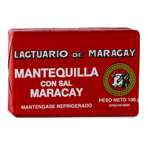 MANTEQULLA CON SAL LACTUARIO MARACAY 100 GR