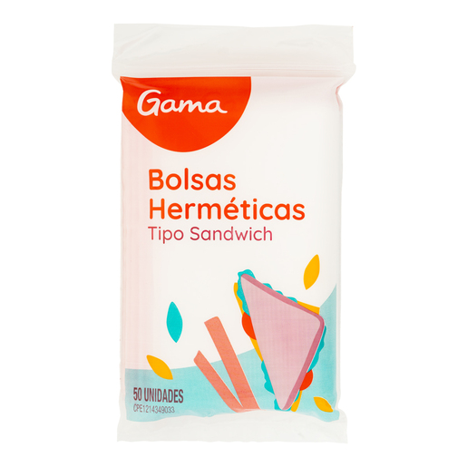 BOLSAS HERMÉTICAS TAMAÑO SANDWICH GAMA 50 UN